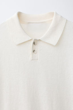 POLO ALGOD?N LINO RAYAS / Crudo - Zara фото 3