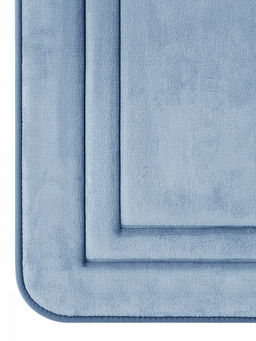 Коврик для ванной 55x80 синий полиэстер 100%