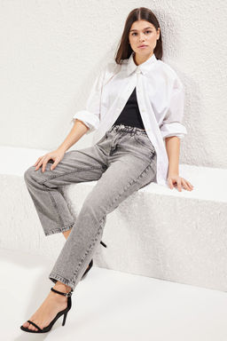 Mavi Normal Bel Duz Kesim Comfort Straight Jeans TWOSS25JE00100 - Trendyolmilla фото 6