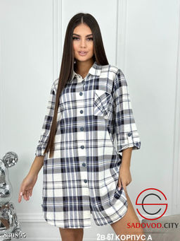 Рубашка женская в клетку