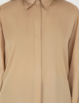 Bej Comfort Fit Uzun Kollu G_mlek