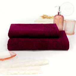 Полотенце махровое Модерн (малиновый) 50*90/1 шт. - 50*90 Махровые полотенца Арт Дизайн (Узбекистан)