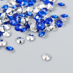 Цена за 2 шт. Декор для творчества в бутылочке Стразы. Ярко-синий набор 250 шт d=0,6 см 4х3х3 см - Арт узор фото 3