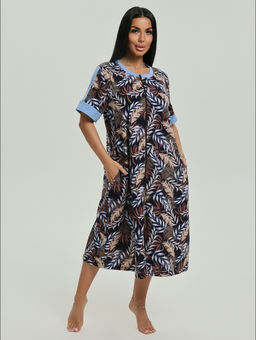 Барышня халат женский (темно-синий)