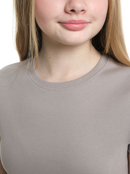 Футболка в рубчик 22-0210 серый