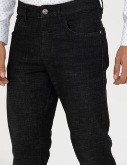 Siyah Slim Fit Jean Pantolon