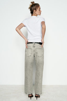 Z1975 MID-WAIST STRAIGHT CROPPED JEANS - Zara фото 3