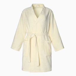 Халат махровый женский «Экономь и Я», размер 50-52, хлопок 100%, молочный