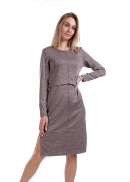 ПЛАТЬЕ ПЛ472 СЕРО-РОЗОВОЕ - Assana фото 2