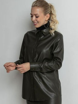 рубашка из экокожи 983-0608