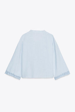 LACE SHORT SHIRT - Zara фото 7