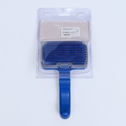 Пуходёрка пластиковая с самоочисткой большая, 12 х 20 см, синяя - Пижон фото 8