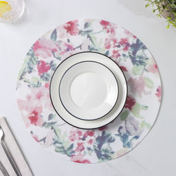 Набор салфеток сервировочных Доляна Акварель. Круг, 4 шт, d=38 см  фото 2