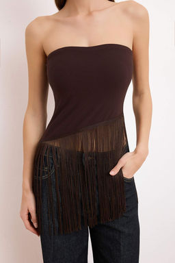 Siyah Puskul Detayl? Bedene Oturan Bluz TPRSS26BZ00034 - Trendyolmilla фото 7