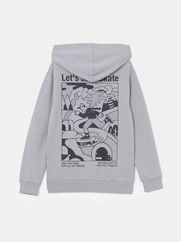Kap??onlu Bask?l? Erkek ?ocuk Sweatshirt - Waikiki фото 2
