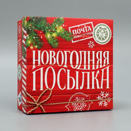 Коробка сборная Новогодняя посылка, 17 х 17 х 7 см - Дарите счастье фото 2
