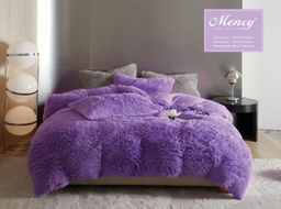 Меховой КПБ Mency Однотонный MMENO006 Евро