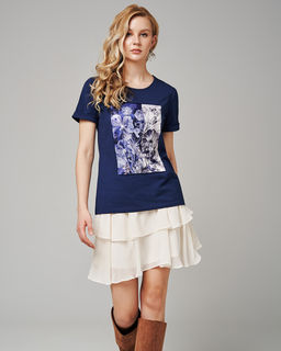 авторская футболка с шелковой вставкой 95% хлопок, 5% лайкра - Sahar art lab фото 6