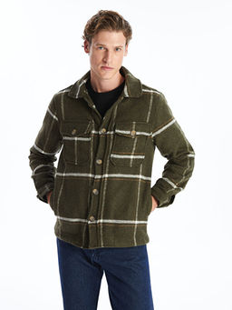 Regular Fit Uzun Kollu Ekose Erkek G?mlek Ceket