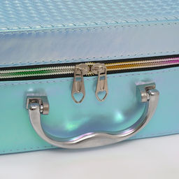 Набор шкатулок для украшений с зеркалом «Плетение», 3 шт., искусственная кожа, голубая