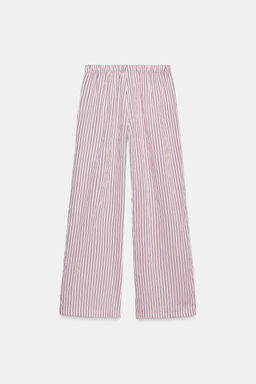 PANTAL?N PIJAMERO RAYAS / Rosa / Blanco - Zara фото 7