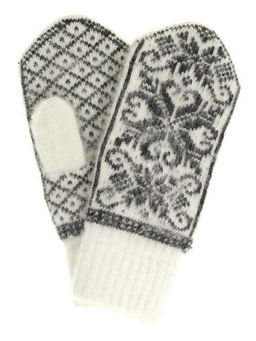 Варежки женские "Паук и снежинки" ПП 3237-11