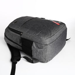 Рюкзак молодёжный на молнии, 4 кармана, цвет серый - Simaland фото 3