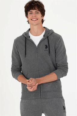 Мужской свитшот антрацитового меланжа