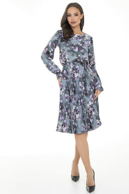 Платье Амелия (гофре, грей)