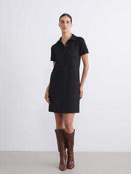 Polo Yaka A Kesim Mini Elbise