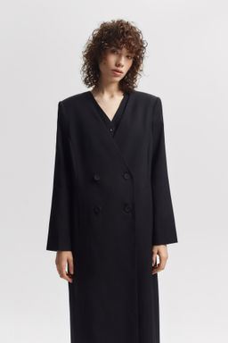 Плащ двубортный без воротника - Mollis фото 5