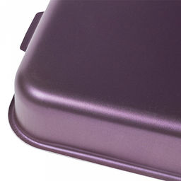 "Violet" Противень с антипригарным покрытием 23х30х6,1см, s0,9мм, металлическая крышка (Россия)