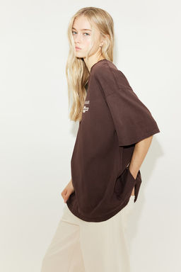 Camiseta oversize con motivo estampado - H&m фото 3