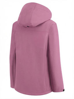 Ветровка женская софтшелл виндстоппер с капюшоном спортивная малинового цвета 9616_1M