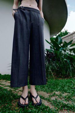 PANTAL?N CULOTTE TRABILLA / Azul / ?ndigo - Zara фото 10