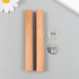 Цена за 2 шт. Фитиль для свечи дерево с металлическим держателем круглый 1.5×12 см
