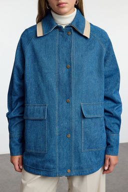 TRENDYOLMILLA Lacivert Oversize Mont TWOAW25MO00174 фото 5