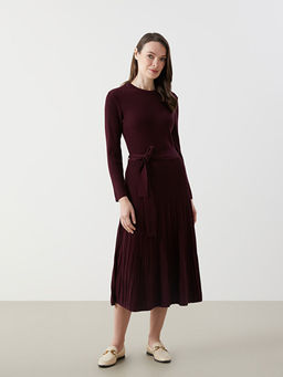 Bisiklet Yaka Kad?n Triko Elbise