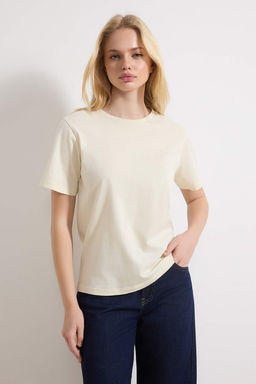 Murdum-Tas %100 Pamuk Bisiklet Yaka 2li Paket Orme T-Shirt TWOSS20TS0141