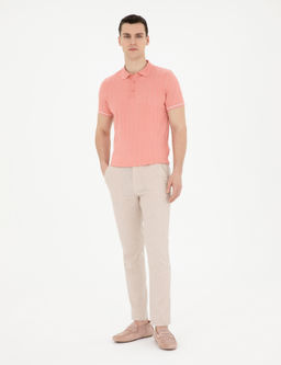 K_rm_z_ Slim Fit D__meli Polo Yaka Triko Ti__rt