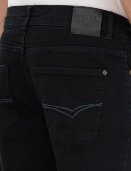 Koyu Lacivert Slim Fit Pamuklu Jean Pantolon