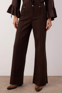 Beyaz Yuksek Bel Nervur Detayl? Paca Kesikli Wide Leg Jeans TWOSS25JE00310 - Trendyolmilla фото 14