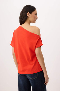 Ekru Regular/Normal Kal?p Kay?k Yaka K?sa Kollu 24/1 penye suprem Orme T-Shirt TWOSS26TS00184 - Trendyolmilla фото 12