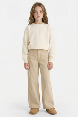 Relax Fit Pamuklu Basic Sweatshirt K_z _ocuk - Defacto фото 2
