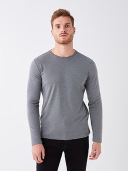 Bisiklet Yaka Uzun Kollu Erkek Ti??rt