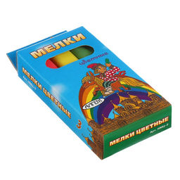 Цена за 6 шт. Мелки цветные "АЛГЕМ", в наборе 3 штуки, квадратные