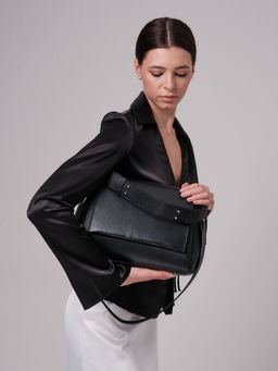 Сумка кожаная сэтчел Deboro 30923 черная