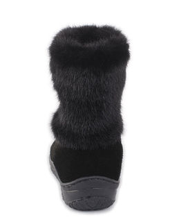 Унты женские на литой подошве. Черные., Черные. Замша. Короткие. Молния.