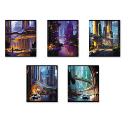 АКЦИЯ Цена за 5 шт. Тетрадь общая ученическая ErichKrause Futuristic, 48 листов, клетка, твин-лак_MIX-PACK