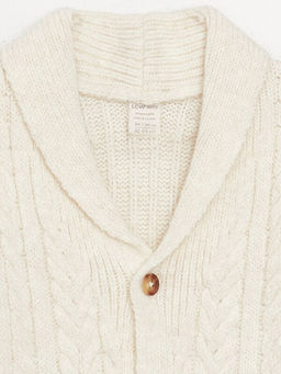 ?al Yaka Sa? ?rg?s? Kendinden Desenli Erkek ?ocuk Triko H?rka - Waikiki фото 3